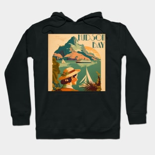 Hudson Bay Canada Vintage Travel Art Poster Hoodie